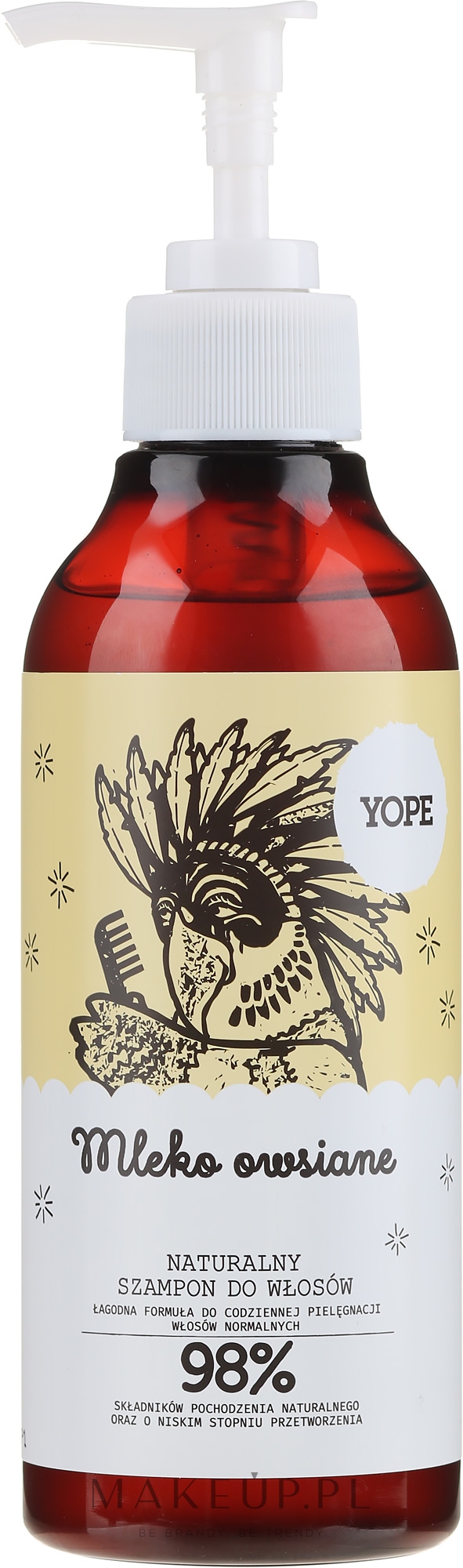 Naturalny szampon do włosów normalnych - Yope Mleko owsiane — Zdjęcie 300 ml