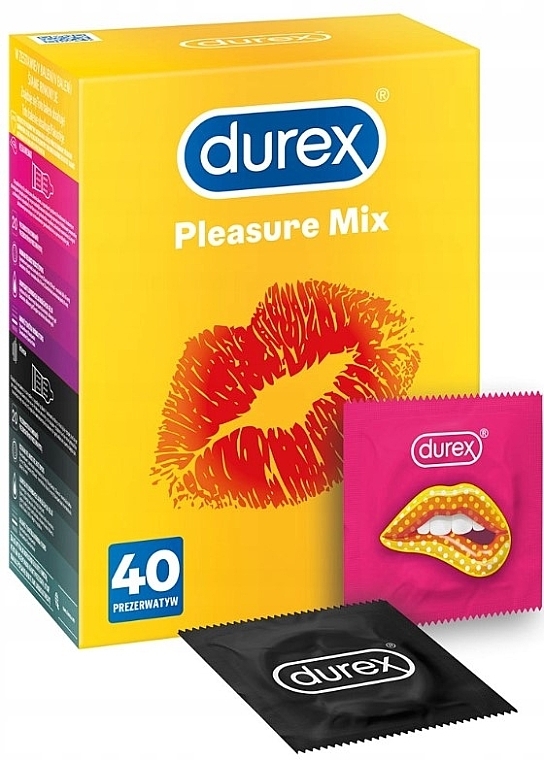 Zestaw prezerwatyw, 40 szt. - Durex Pleasure Mix — Zdjęcie N1