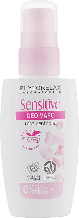 Naturalny dezodorant w sprayu do skóry wrażliwej Róża stulistna - Phytorelax Laboratories Sensitive Vapo Deo With Centifolia Rose