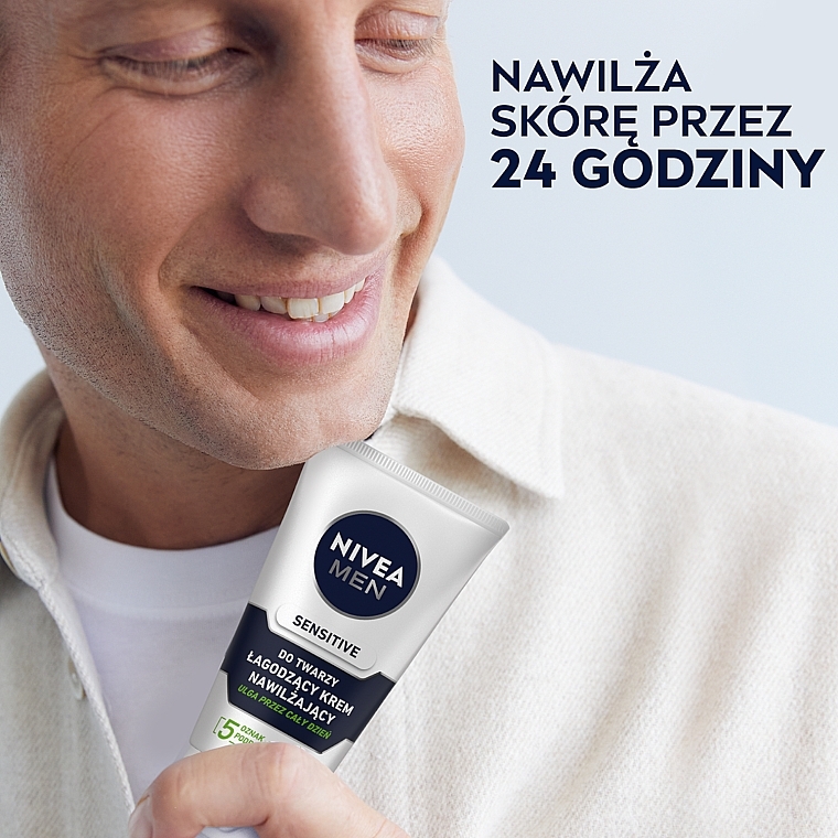 Łagodzący krem nawilżający do twarzy dla mężczyzn - NIVEA MEN Sensitive Moisture Cream — Zdjęcie N3
