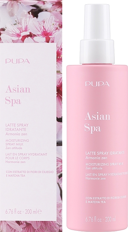 Nawilżający fluid w sprayu do ciała - Pupa Asian Spa Moisturizing Spray Fluid Zen Attitude — Zdjęcie N2