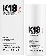 Maska bez spłukiwania do włosów - K18 Hair Biomimetic Hairscience Leave-in Molecular Repair Mask — Zdjęcie N4