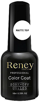 Matowy top coat do paznokci - Reney Cosmetics Top Matte Velvet No Wipe — Zdjęcie N1