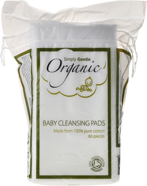 Bawełniane płatki kosmetyczne dla dzieci - Simply Gentle Organic Cotton Baby Rectangular Pads — Zdjęcie N1