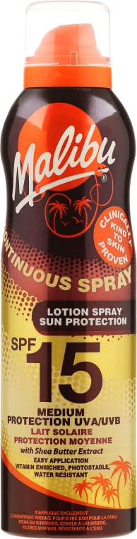 Przeciwsłoneczne mleczko w sprayu do ciała SPF 15 - Malibu Continuous Lotion Spray Sun Protection — Zdjęcie N1