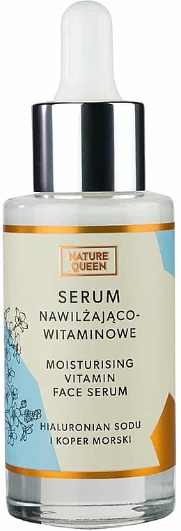PRZECENA! Nawilżająco-witaminowe serum do twarzy - Nature Queen Moisturising Vitamin Face Serum * — Zdjęcie N1