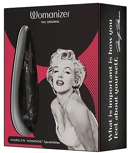 PRZECENA! Stymulator łechtaczki, czarny marmur - Womanizer Marilyn Monroe Classic 2 Black Marble * — Zdjęcie N3
