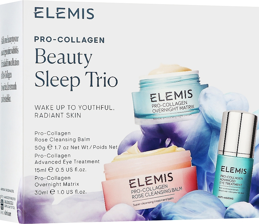 Zestaw - Elemis Pro-Collagen Beauty Sleep Trio (balm/50g + serum/15ml + night/cr/30ml) — Zdjęcie N1