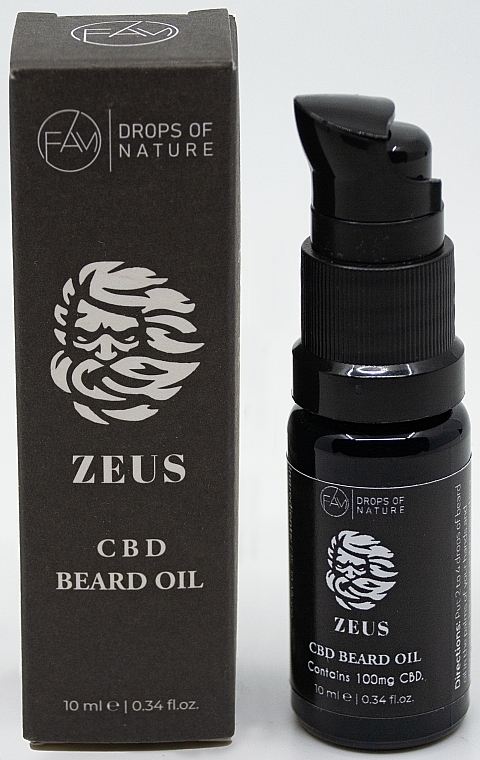 Olejek do brody - Fam Drops Of Nature 100 mg CBD Beard Oil — Zdjęcie N3