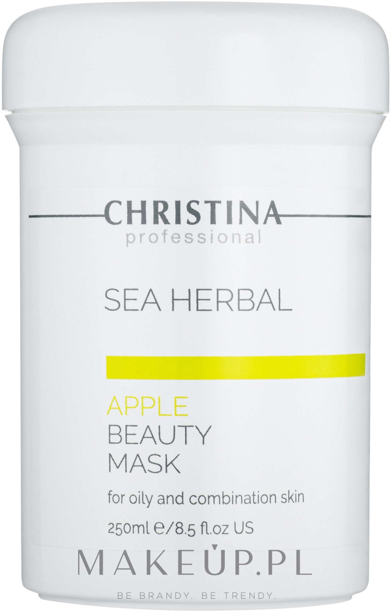 Jabłkowa maska do skóry tłustej i mieszanej - Christina Sea Herbal Beauty Mask Green Apple — Zdjęcie 250 ml