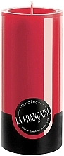 Świeca cylindryczna, średnica 7 cm, wysokość 15 cm - Bougies La Francaise Cylindre Candle Red — Zdjęcie N1