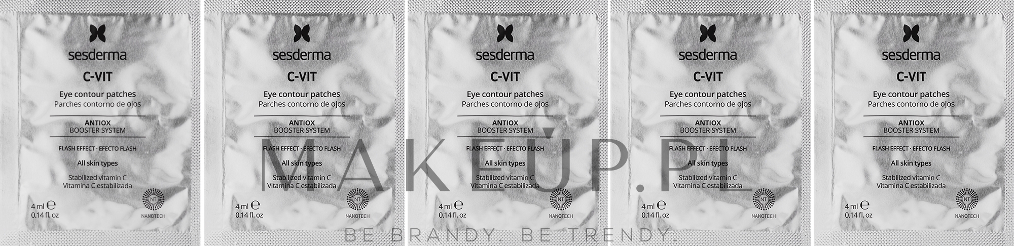 Przeciwstarzeniowe płatki pod oczy - SesDerma Laboratories C-Vit Eye Contour Patches — Zdjęcie 5 x 4 ml