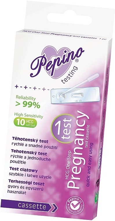 Jednoetapowy kasetowy test ciążowy - Pepino Cassette  — Zdjęcie N1