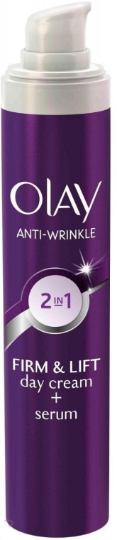 Przeciwzmarszczkowy krem na dzień + serum - Olay Anti Wrinkle Firm & Lift 2 in 1 Day Cream And Serum — Zdjęcie N3