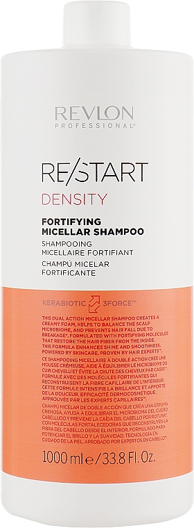 Wzmacniający szampon micelarny do włosów - Revlon Professional Restart Density Fortifying Micellar Shampoo — Zdjęcie N3