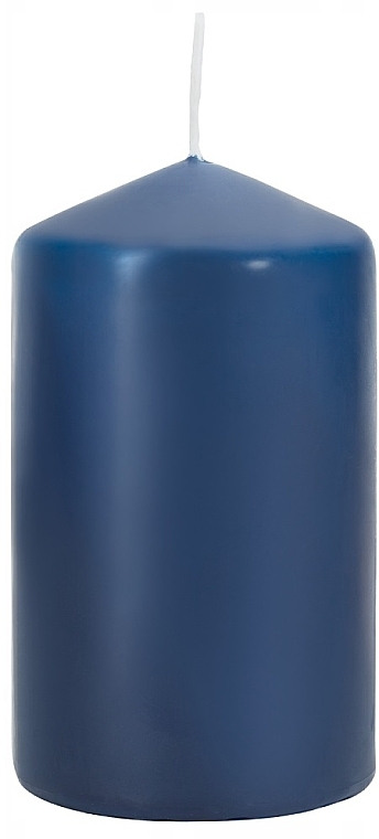 Świeca cylindryczna 60x100 mm, niebieska - Bispol — Zdjęcie N1