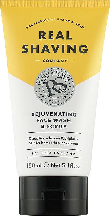 Odmładzający peeling do twarzy dla mężczyzn - The Real Shaving Co. Rejuvenating Face Wash & Scrub