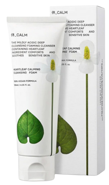 PRZECENA! Kojąca pianka do mycia twarzy - Hue_Calm Heartleaf Calming Cleansing Foam  * — Zdjęcie N2