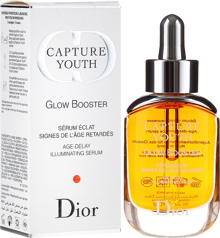 Rozświetlające serum przeciwstarzeniowe do twarzy - Christian Dior Capture Youth Glow Booster Age-Delay Illuminating Serum