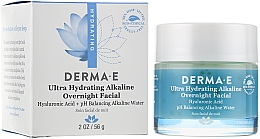 Ultranawilżający alkaliczny maska na twarz na noc z kwasem hialuronowym - Derma E Ultra Hydrating Alkaline Overnight Facial — Zdjęcie N2