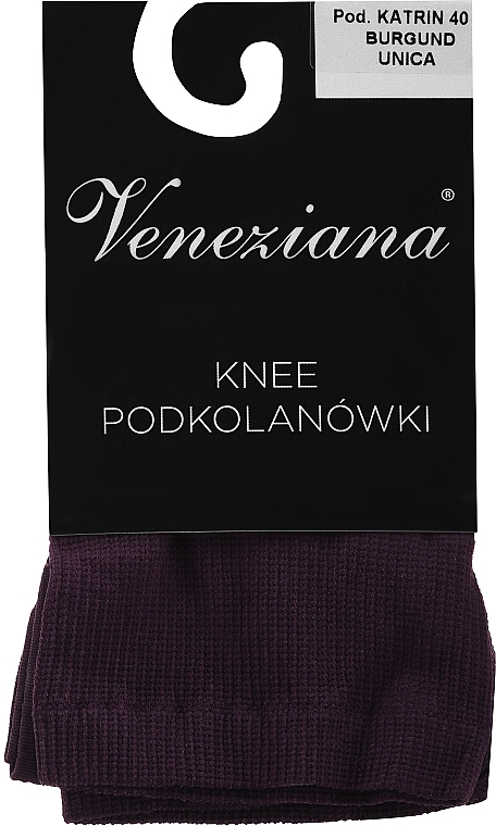 Podkolanówki "Katrin" 40 Den, burgund - Veneziana — Zdjęcie N1