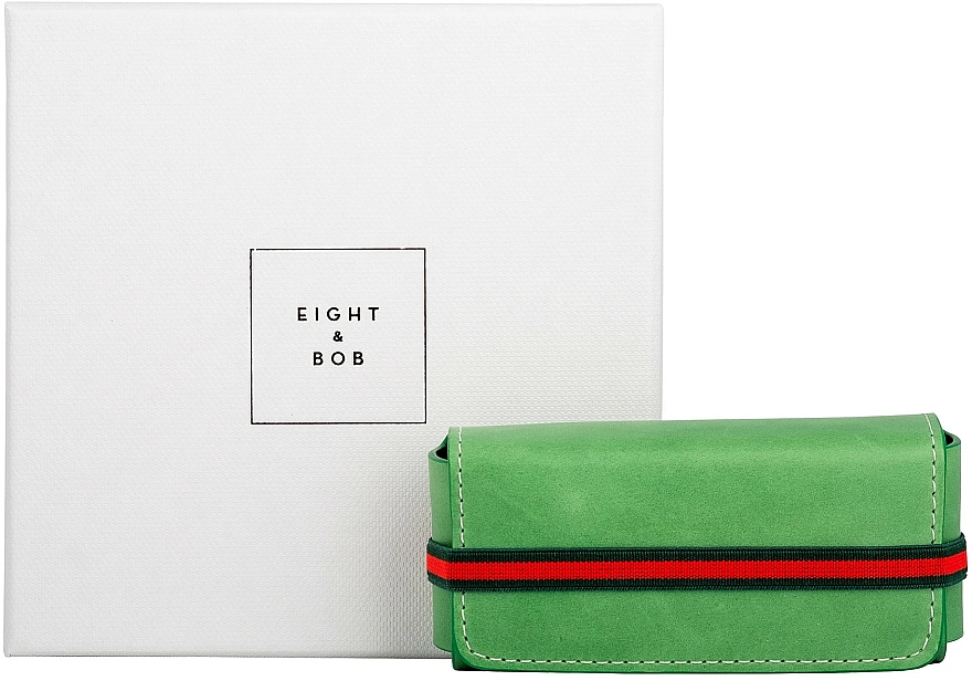 Skórzane etui na perfumy, jasnozielone - Eight & Bob Grass Green Leather — Zdjęcie N1