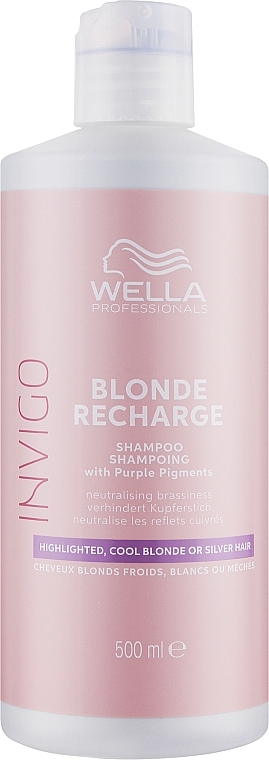 Szampon odświeżający kolor włosów blond - Wella Professionals Invigo Blonde Recharge Color Refreshing Shampoo  — Zdjęcie N2