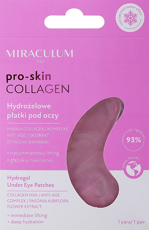 Hydrożelowe płatki pod oczy - Miraculum Collagen Pro-Skin Eye Pads — Zdjęcie N1