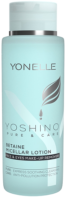 Betainowy płyn micelarny - Yonelle Yoshino Pure & Care Betaine Micellar Lotion — Zdjęcie N1