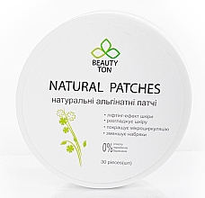 Naturalne alginianowe płatki pod oczy - Beauty TON Natural Patches — Zdjęcie N1