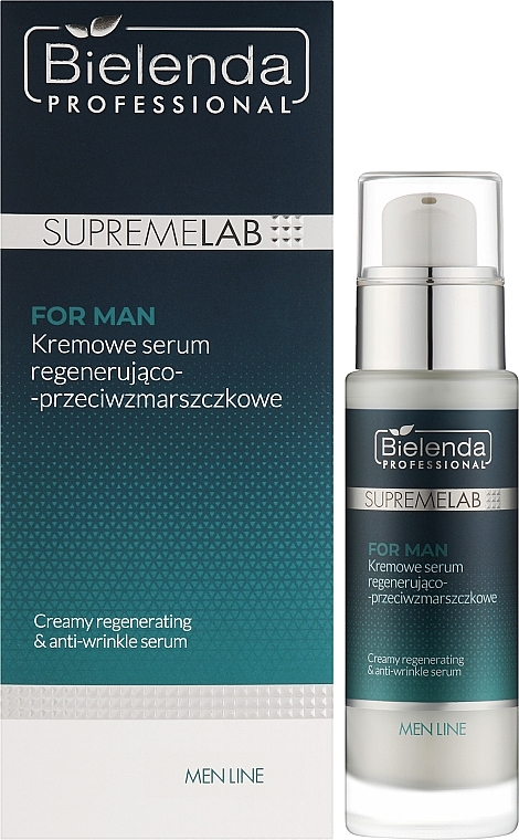 Kremowe serum regenerująco-przeciwzmarszczkowe do twarzy - Bielenda Professional SupremeLab For Man — Zdjęcie N2