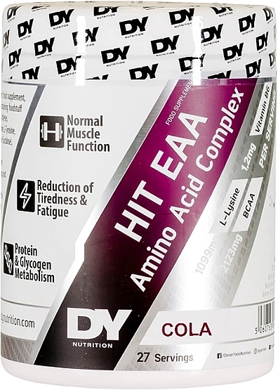 Kompleks aminokwasów EAA o smaku coli - DY Nutrition HIT EAA Amino Acid Complex Cola — Zdjęcie N1