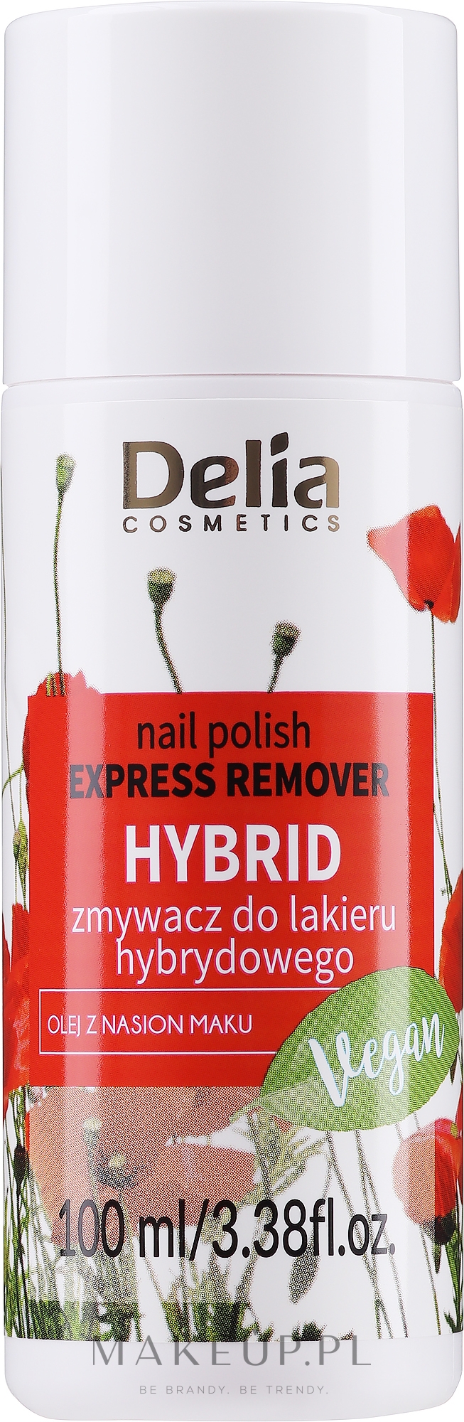 Zmywacz do paznokci do lakieru hybrydowego - Delia Coral Acetone Nail Polish Remover — Zdjęcie 100 ml