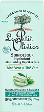 Nawilżający krem do twarzy na dzień Aloes i zielona herbata - Le Petit Olivier Moisturizing Day Care Aloe Vera & Green Tea — Zdjęcie N3