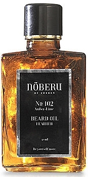 Olejek do brody - Noberu Of Sweden №102 Amber Lime Feather Beard Oil — Zdjęcie N1