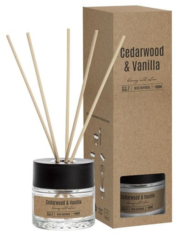 Dyfuzor zapachowy Cedr i wanilia - Bispol Cedar Wood & Vanilla Reed Diffuser — Zdjęcie N1