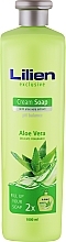 Kremowe mydło w płynie Aloes - Lilien Aloe Vera Cream Soap (wymienny wkład) — Zdjęcie N1