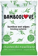 Bambusowe chusteczki nawilżane, 10 szt. - Bamboolove Pocket Wipes — Zdjęcie N1