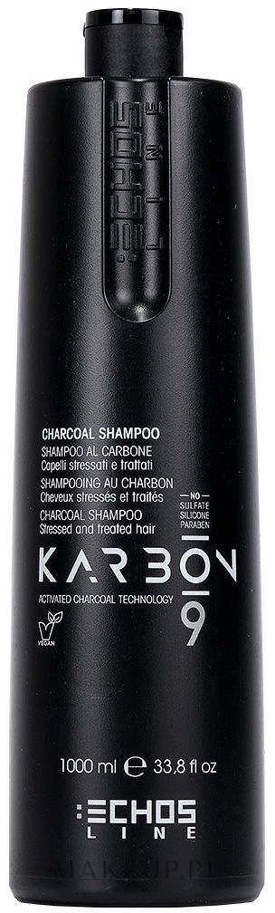 Szampon z węglem aktywnym - Echosline 9 Charcoal Shampoo — Zdjęcie 350 ml