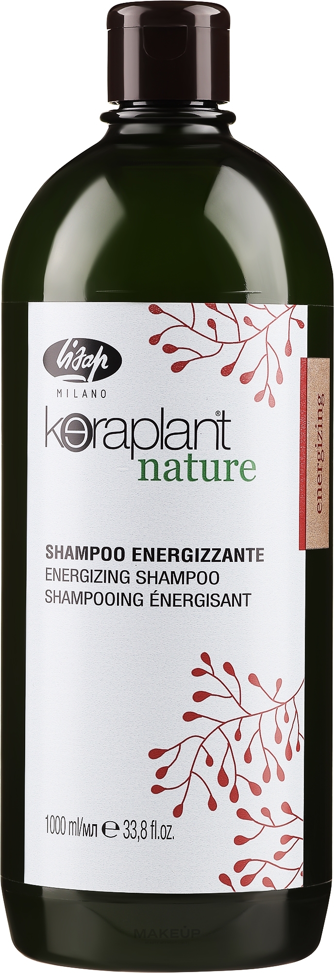 Szampon przeciw wypadaniu włosów z witaminą PP - Lisap Keraplant Nature Energizing Shampoo — Zdjęcie 1000 ml