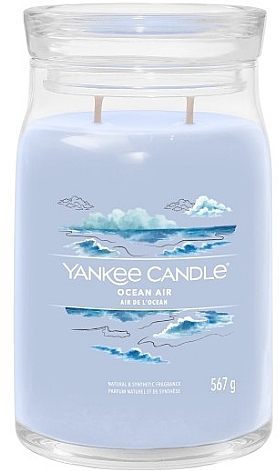 Świeca zapachowa w słoiku Ocean Air, 2 knoty - Yankee Candle Singnature  — Zdjęcie N2