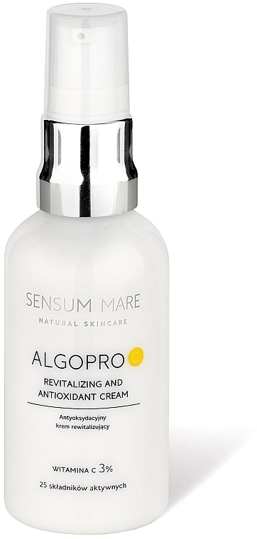 Antyoksydacyjny krem rewitalizujący z witaminą C 3% - Sensum Mare Algopro C Revitalizing And Antioxidant Cream — Zdjęcie N1