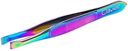 Profesjonalna pęseta do regulacji brwi i aplikacji rzęs, tęczowa - Clavier Pro Precision Tweezers Rainbow — Zdjęcie N1