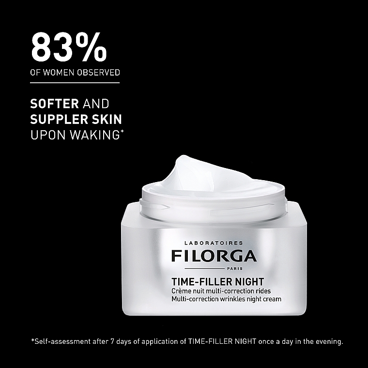 PRZECENA! Multikorekcyjny krem przeciwzmarszczkowy do twarzy - Filorga Time-filler Night Cream * — Zdjęcie N10