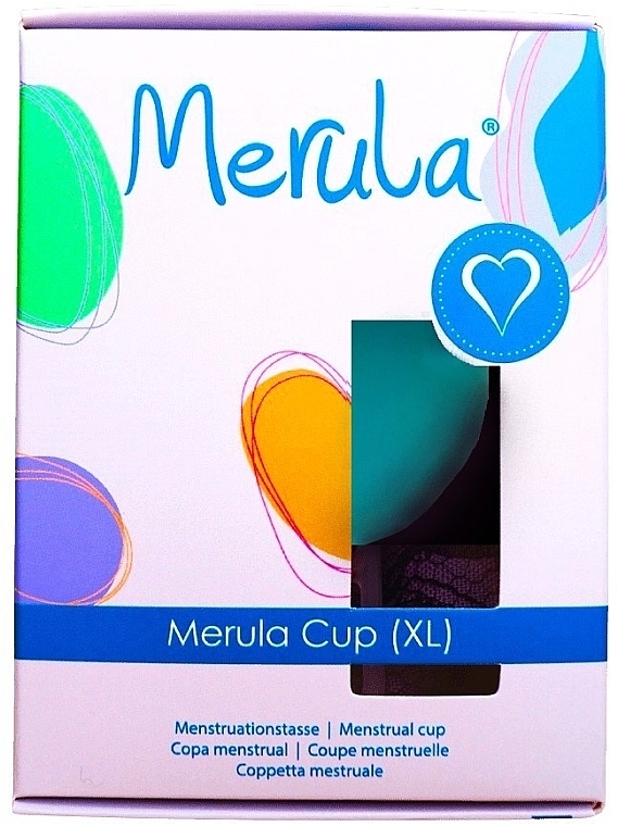 Kubek menstruacyjny, XL, turkusowy - Merula Menstrual Cup Limited Edition — Zdjęcie N2