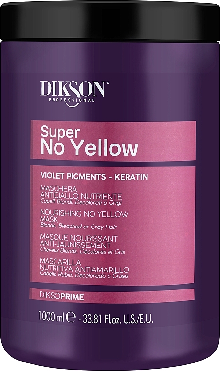 Maska neutralizująca żółty odcień włosów - Dikson Super No-Yellow Mask — Zdjęcie N2