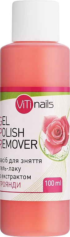 Zmywacz do lakiery hybrydowego z ekstraktem z róży - ViTinails Gel Polish Remover — Zdjęcie N1