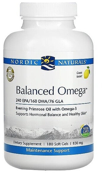 Suplement diety Zbilansowane kwasy omega o smaku cytrynowym - Nordic Naturals Balanced Omega Lemon — Zdjęcie N1