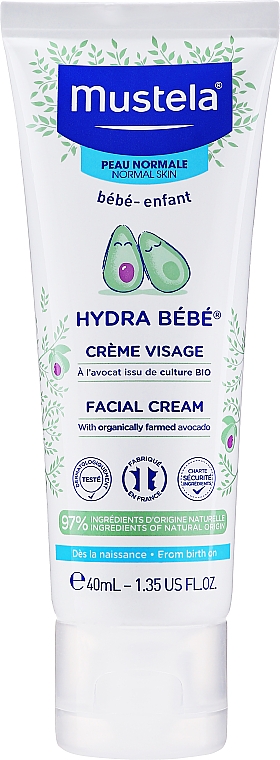 Nawilżająco-wzmacniający krem do twarzy - Mustela Hydra Bébé Facial Cream — Zdjęcie N2
