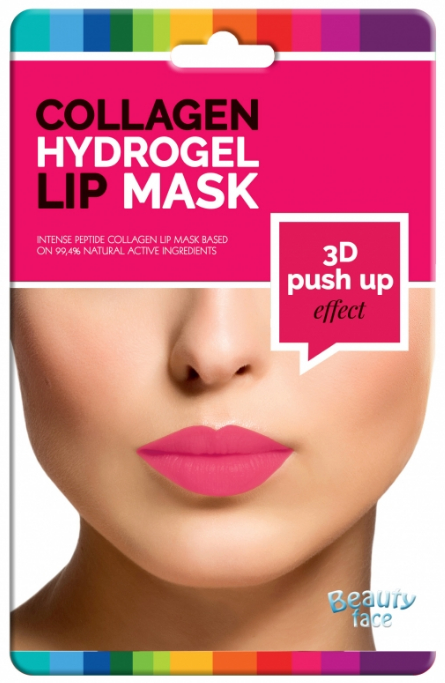 Kolagenowa hydrożelowa maska do ust - Beauty Face 3D Push-Up Collagen Hydrogel Lip Mask — Zdjęcie N1